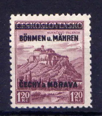 (411) Böhmen und Mähren Nr.11  signiert           **  postfrisch / Deutsches Reich