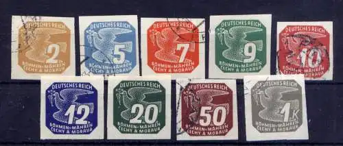 (443) Böhmen und Mähren Nr.117/25             O  gestempelt + *  ungebraucht / Deutsches Reich