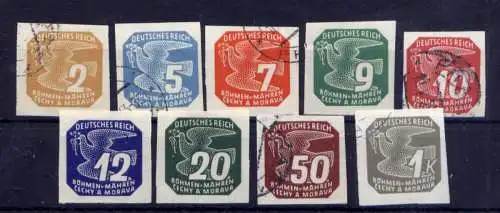 (443) Böhmen und Mähren Nr.117/25             O  gestempelt + *  ungebraucht / Deutsches Reich