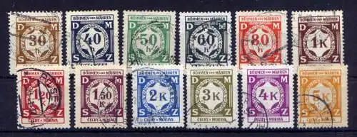 (454) Böhmen und Mähren Dienst Nr.1/12             O  gestempelt  / Deutsches Reich