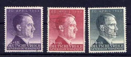 (119) Deutsches Reich Generalgouvernement Nr.101/3         O  gestempelt