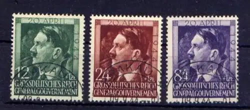 (124) Deutsches Reich Generalgouvernement Nr.117/9         O  gestempelt