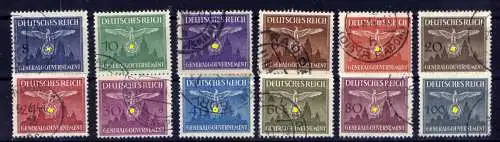 (129) Deutsches Reich Generalgouvernement Dienst Nr.25/36         O  gestempelt