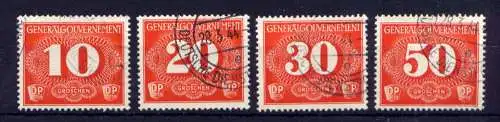 (130) Deutsches Reich Generalgouvernement Zustellung Nr.1/4         O  gestempelt