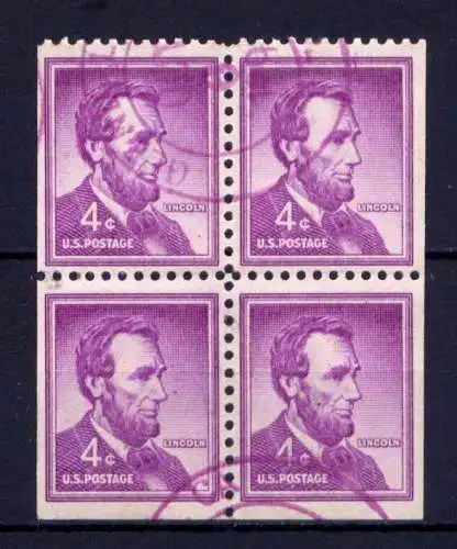 (7353) USA Nr.657 Viererblock                    O  gestempelt