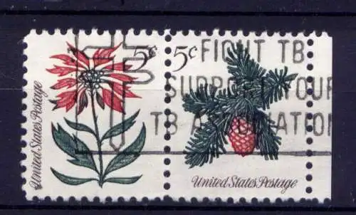 (7725) USA Nr.871 + 872 Paar                     O  gestempelt