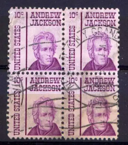 (7737) USA Nr.917 Viererblock                      O  gestempelt