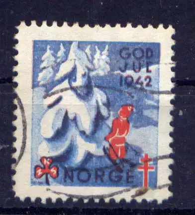 (1645) Norwegen Julmarke?                     O  gestempelt