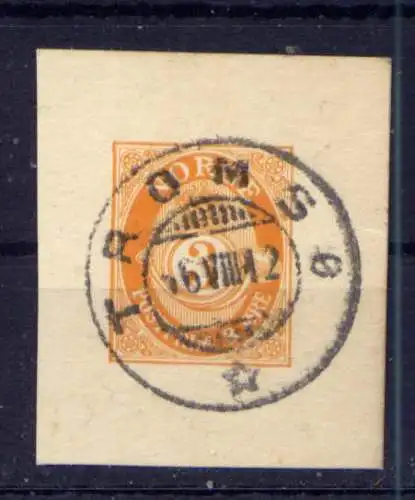 (1652) Norwegen GA Ganzsachenausschnitt                    O  gestempelt