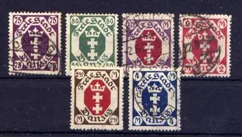 (212) Danzig Nr.93/8                          O  gestempelt + (*)  ohne Gummierung +  *  ungebraucht