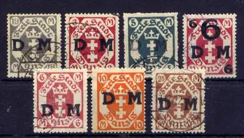 (255) Danzig Dienst Nr.22/28                          O  gestempelt + *  ungebraucht