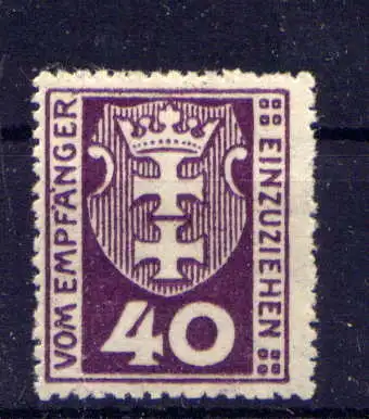 (261) Danzig Porto Nr.3                          *  ungebraucht