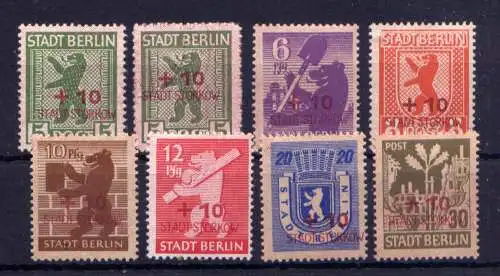 (312) Lokalausgabe Storkow  Nr.1/8                *  ungebraucht + O  gestempelt