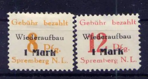 (322) Lokalausgabe Spremberg  Nr.17/8 A                 *  ungebraucht