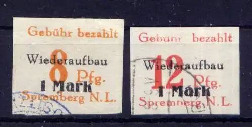 (323) Lokalausgabe Spremberg  Nr.17/8 B                 O  gestempelt