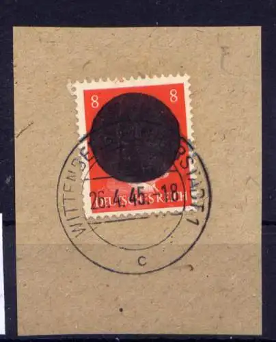 (349) Lokalausgabe Wittenberg  Nr.6 Briefstück                 O  gestempelt