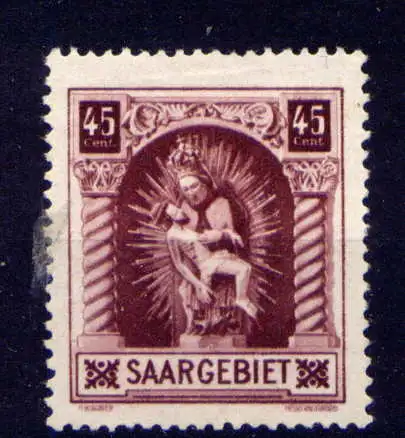 (354) Saargebiet Nr.102                     *  ungebraucht
