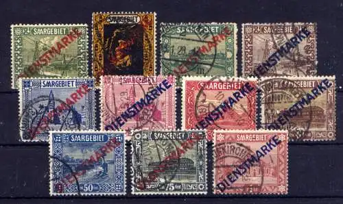 (390) Saargebiet Dienst Nr.1/11                     O  gestempelt
