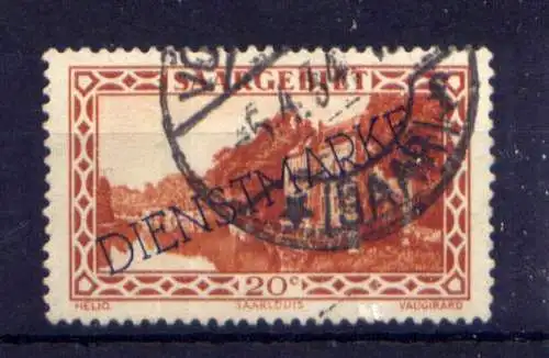 (398) Saargebiet Dienst Nr.24                     O  gestempelt