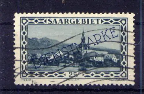 (399) Saargebiet Dienst Nr.25                     O  gestempelt