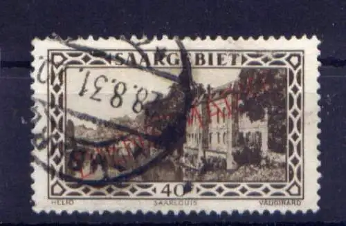 (401) Saargebiet Dienst Nr.27                     O  gestempelt