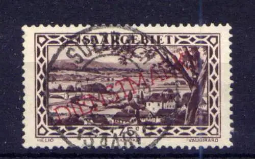 (404) Saargebiet Dienst Nr.30                     O  gestempelt