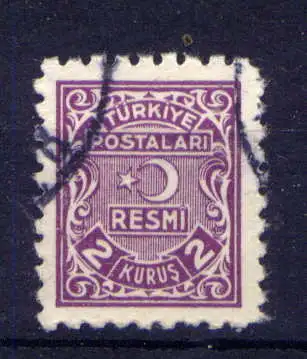 (1637) Türkei Dienst Nr.3                      O  gestempelt