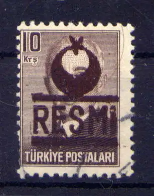(1641) Türkei Dienst Nr.19                      O  gestempelt