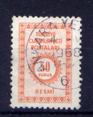 (1656) Türkei Dienst Nr.102                      O  gestempelt