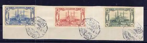 (1921) Türkei Nr.226/8 Briefstück                          O  gestempelt