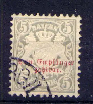 (550) Bayern Porto Nr.5          O  gestempelt    