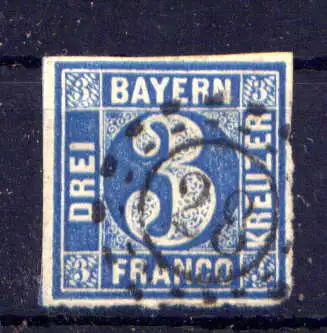 (555) Bayern Nr.2 II          O  gestempelt    