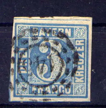 (566) Bayern Nr.2 II          O  gestempelt    