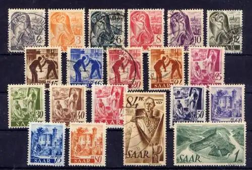 (345) Saarland Nr.206/25                  O  gestempelt + *  ungebraucht