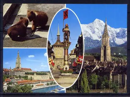 (5636) Bern  - unbeschrieben / Schweiz Zeitglockenturm Münster Bär Roland