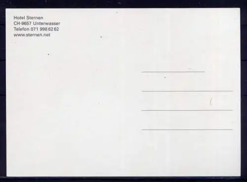 (5647) Unterwasser  - unbeschrieben / Schweiz Hotel Sternen