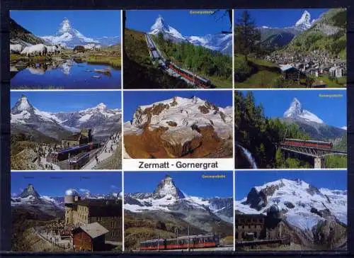(5649) Zermatt  - unbeschrieben / Schweiz Eisenbahn Schafe Alpen