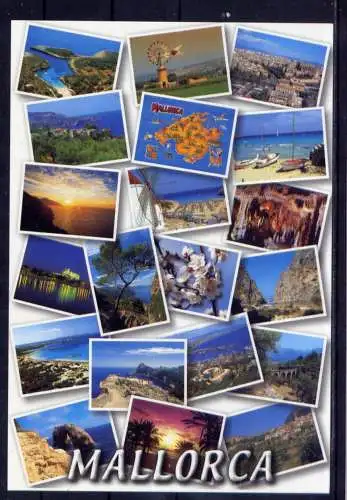 (5665) Mallorca - unbeschrieben / Spanien Burg Hafen Höhle Karte