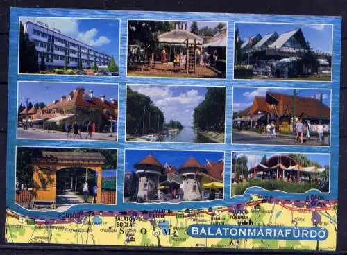 (5675) Balatonmariafürdo - unbeschrieben / Ungarn Karte Hafen Hotel