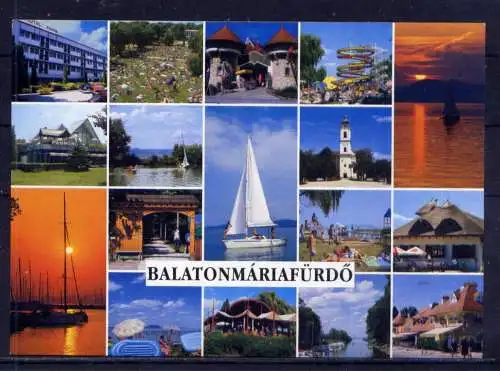 (5676) Balatonmariafürdo - unbeschrieben / Ungarn Kirche Hafen Hotel