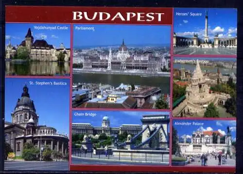 (5678) Budapest - unbeschrieben / Ungarn Parlamentgebäude Fischerbastei Basilika Burg