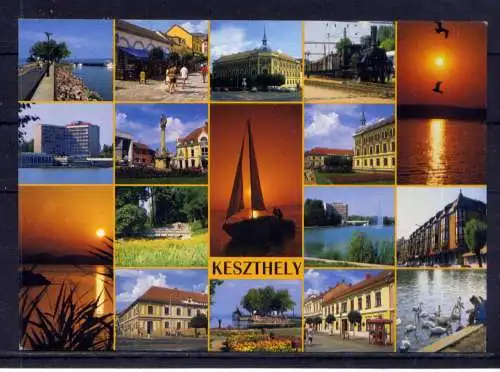 (5683) Keszthely - unbeschrieben / Ungarn Eisenbahn Hafen Hotel