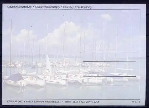 (5683) Keszthely - unbeschrieben / Ungarn Eisenbahn Hafen Hotel