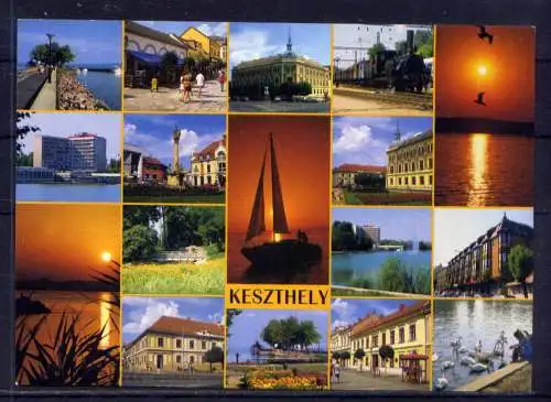 (5684) Keszthely - unbeschrieben / Ungarn Eisenbahn Hafen Hotel
