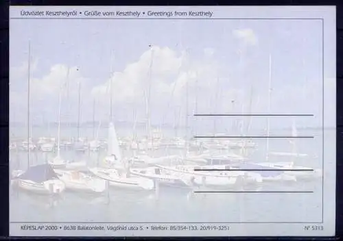 (5684) Keszthely - unbeschrieben / Ungarn Eisenbahn Hafen Hotel