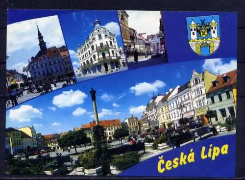 (5690) Ceska Lipa - unbeschrieben / Tschechische Republik Markt Rathaus Wappen