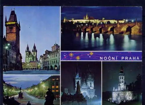 (5704) Prag - unbeschrieben / Tschechische Republik Burg Kirche Nacht