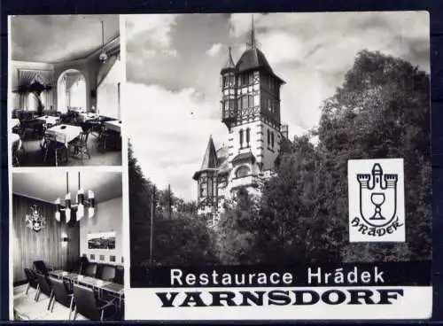 (5708) Varnsdorf - unbeschrieben / Tschechische Republik Restauranr Burg Wappen