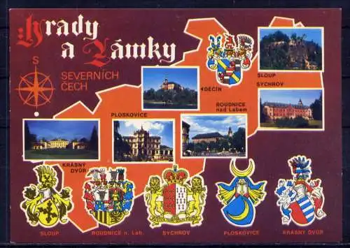 (5710) Burgen Zamky - unbeschrieben / Tschechische Republik Burgen Wappen