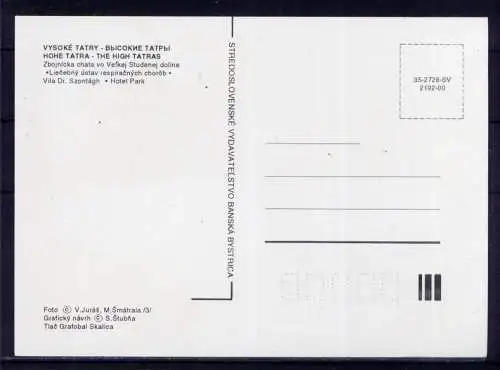 (5712) Smokovce - beschrieben / Slowakei Hotel Tatra